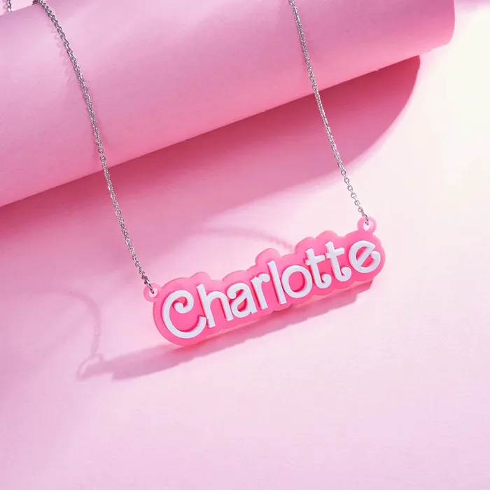 Necklaces Get Signatured Personalized Barb Inspired Acrylic Necklace
