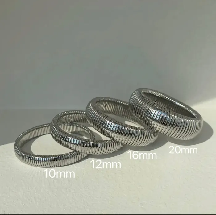 Necklaces Get Signatured Spiral Layered Bangles