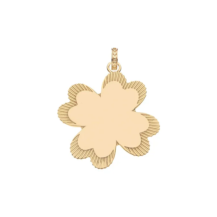Necklaces Jane Win Lucky in Love Clover Pendant with Pink Shell