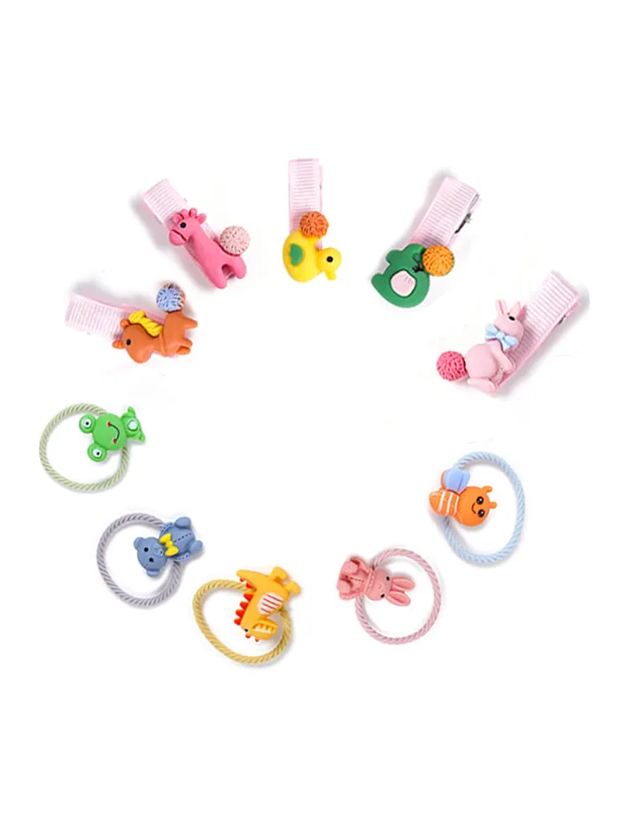 Necklaces Melbees by Yellow Chimes Hair Accessories for Girls Combo of Hair clips and Ponytail Holder with Cute chararcter emblished on it for Kids and Girls Design 1 Yellow Chimes