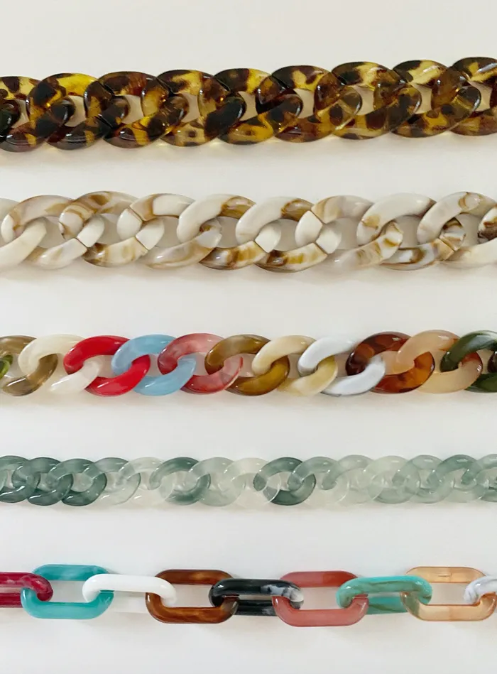 Necklaces Millo Jewelry Acrylic Chunky Link Mask Chains