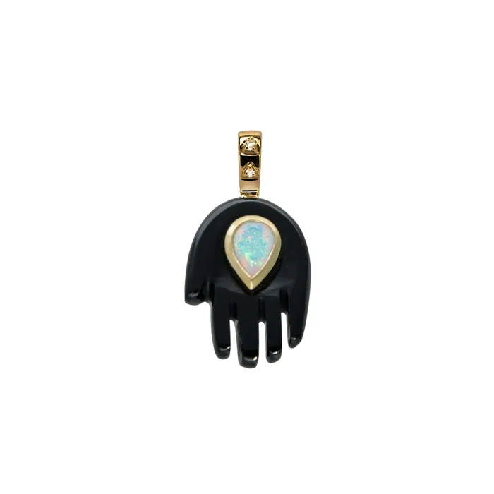 Necklaces Onyx Hand pendant Van Den Abeele