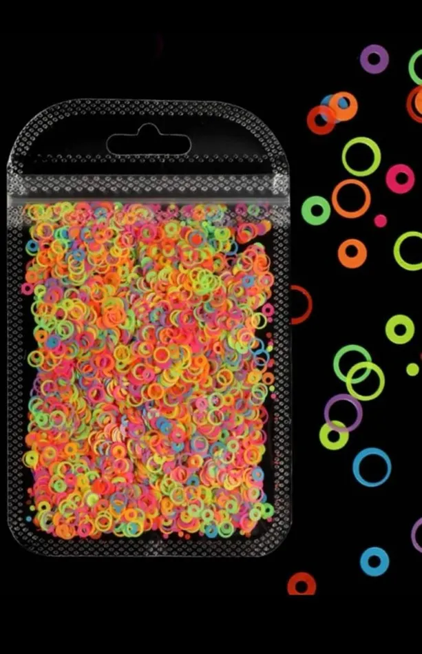 Necklaces Resin Art Hub 12 Colors Mixed neon Sequins for Resin Art