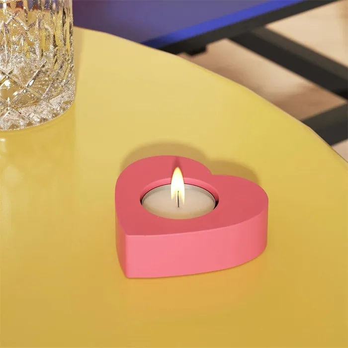 Necklaces Resinarthub Heart Shape Candle Holder for Jesmonite Art