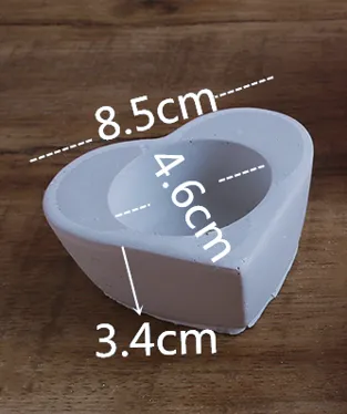 Necklaces Resinarthub Heart Shape Candle Holder for Jesmonite Art