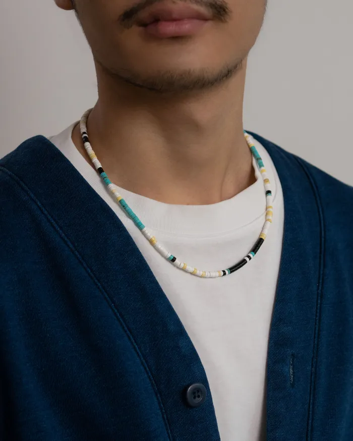Necklaces Seiun Turquenite Howlite Japanese Beaded Necklace CUN