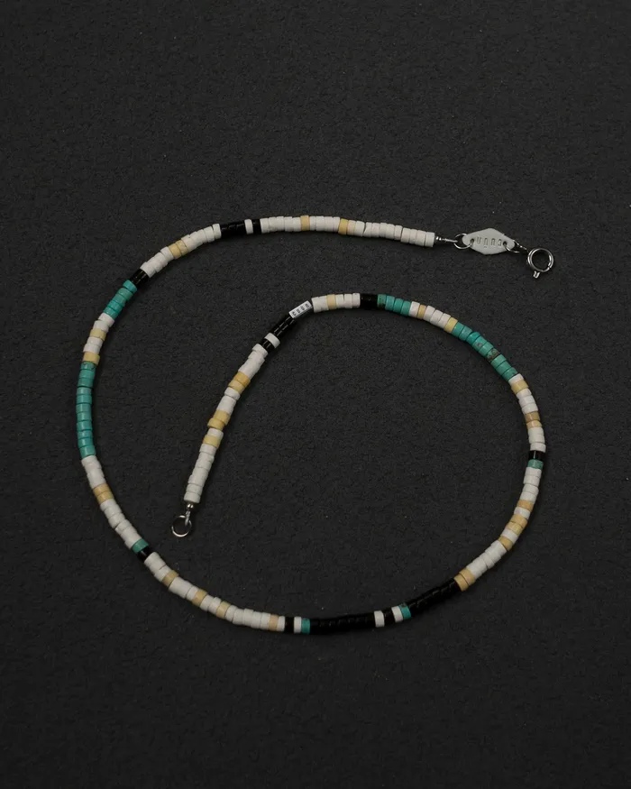 Necklaces Seiun Turquenite Howlite Japanese Beaded Necklace CUN
