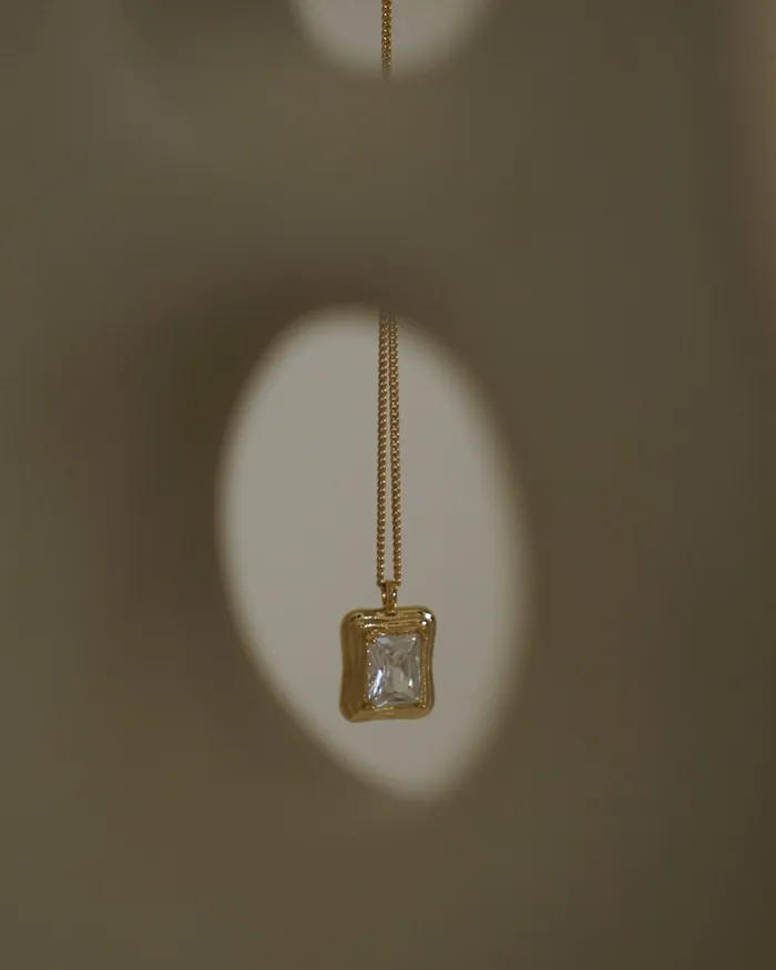 Necklaces Sienna Baguette Diamond Pendant Necklace MYJN
