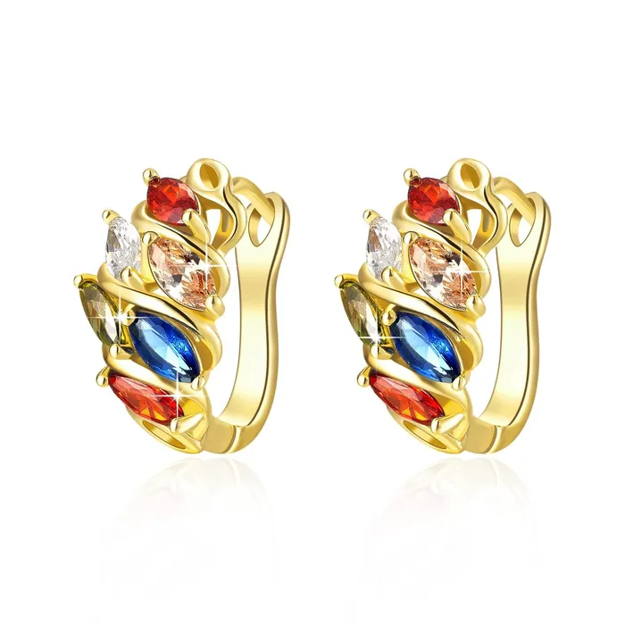 Necklaces Sparkling Colors Flowerets Swiss Cubic Zirconia 18K Gold Plated ClipOn Earrings for Girls and Women by YELLOW CHIMES Yellow Chimes Necklaces Sparkling Colors Flowerets Swiss Cubic Zirconia 18K Gold Plated ClipOn Earrings for Girls and Women by YELLOW CHIMES Yellow Chimes