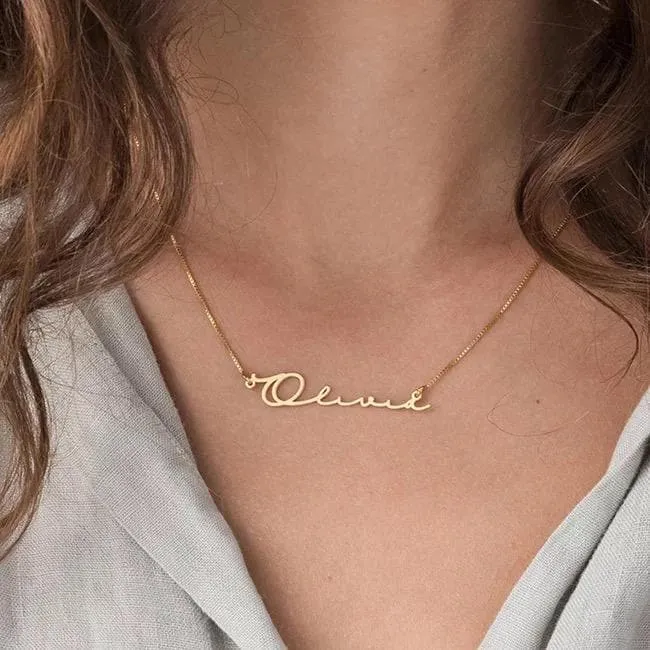 Necklaces The Signature Collection Co The Signature Script Name Necklace
