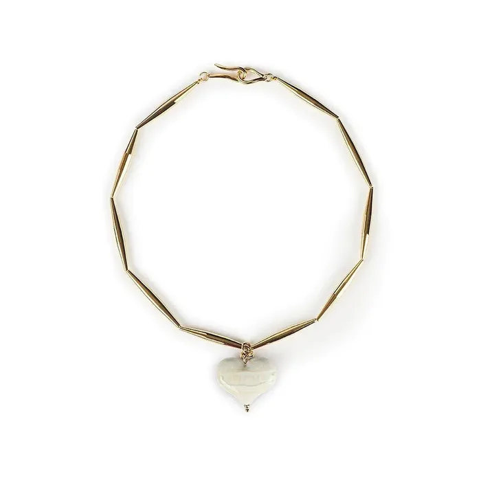 Necklaces Tohum Cuore Necklace Cream