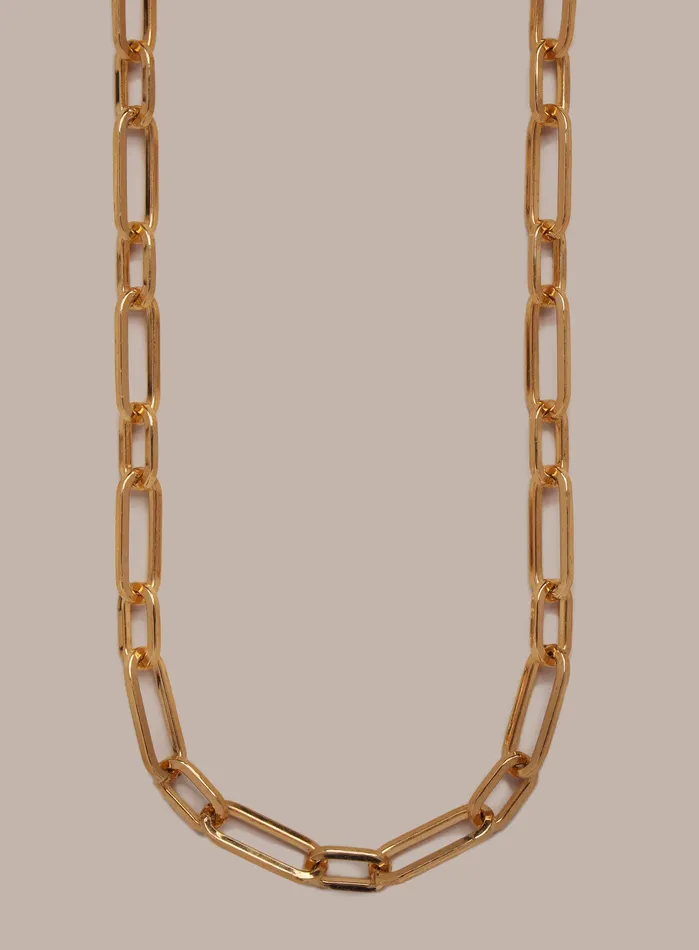 Necklaces We Are All Smith 14k Gold Filled Elongated Cable 1 to 1 Chain Necklace for Men Necklaces We Are All Smith 14k Gold Filled Elongated Cable 1 to 1 Chain Necklace for Men