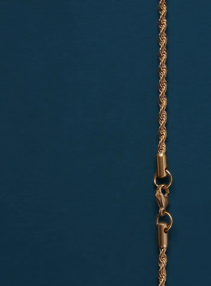 Necklaces WE ARE ALL SMITH Mens Jewelry Clothing 3mm gold plated rope chain necklace for men