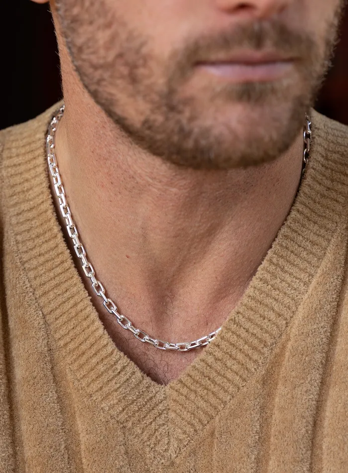 Necklaces WE ARE ALL SMITH Mens Jewelry Clothing 925 Sterling Silver Diamond Cut Cable Chain Necklace Necklaces WE ARE ALL SMITH Mens Jewelry Clothing 925 Sterling Silver Diamond Cut Cable Chain Necklace