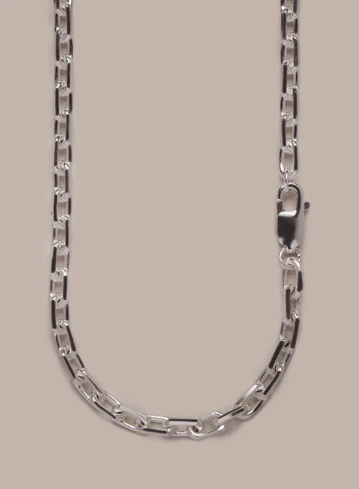 Necklaces WE ARE ALL SMITH Mens Jewelry Clothing 925 Sterling Silver Diamond Cut Cable Chain Necklace