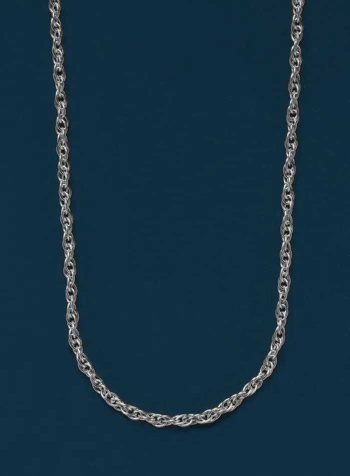Necklaces WE ARE ALL SMITH Mens Jewelry Clothing Sterling Silver Rope Chain Necklace for Men