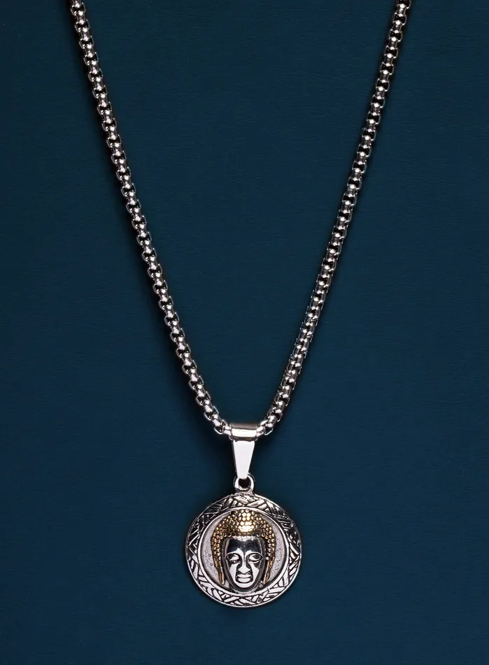 Necklaces WE ARE ALL SMITH Mens Jewelry Clothing Waterproof Buddha Head Pendant Necklace