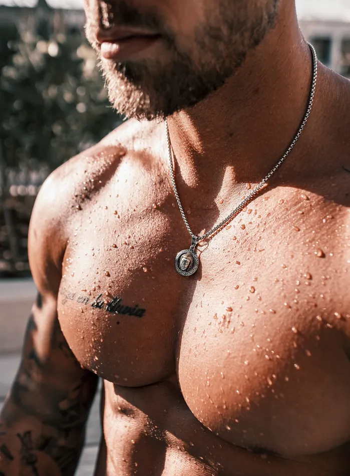 Necklaces WE ARE ALL SMITH Mens Jewelry Clothing Waterproof Buddha Head Pendant Necklace