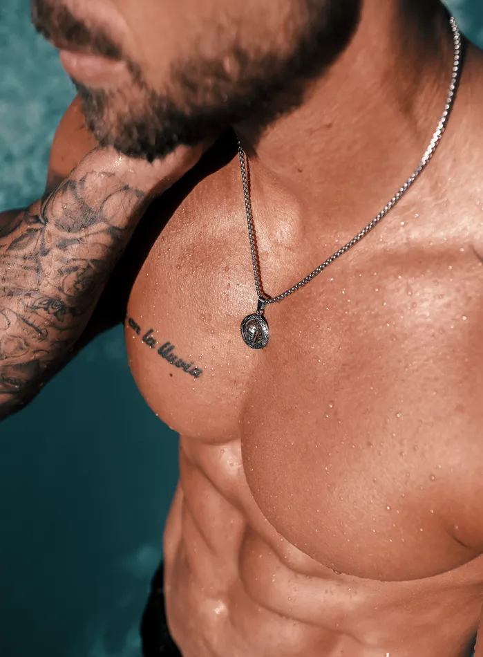 Necklaces WE ARE ALL SMITH Mens Jewelry Clothing Waterproof Buddha Head Pendant Necklace