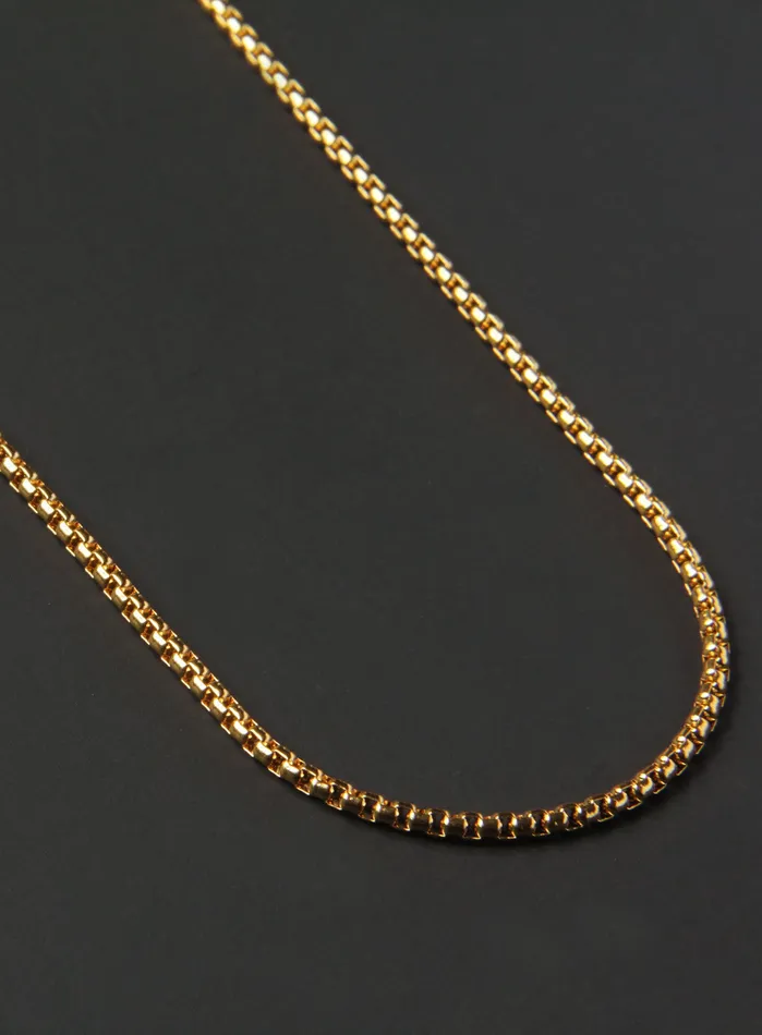 Necklaces We Are All Smith Stainless Steel Gold Plated Chain Necklace for Men