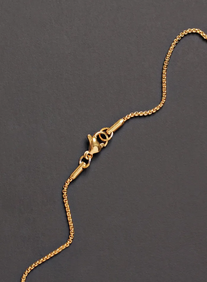 Necklaces We Are All Smith Stainless Steel Gold Plated Chain Necklace for Men