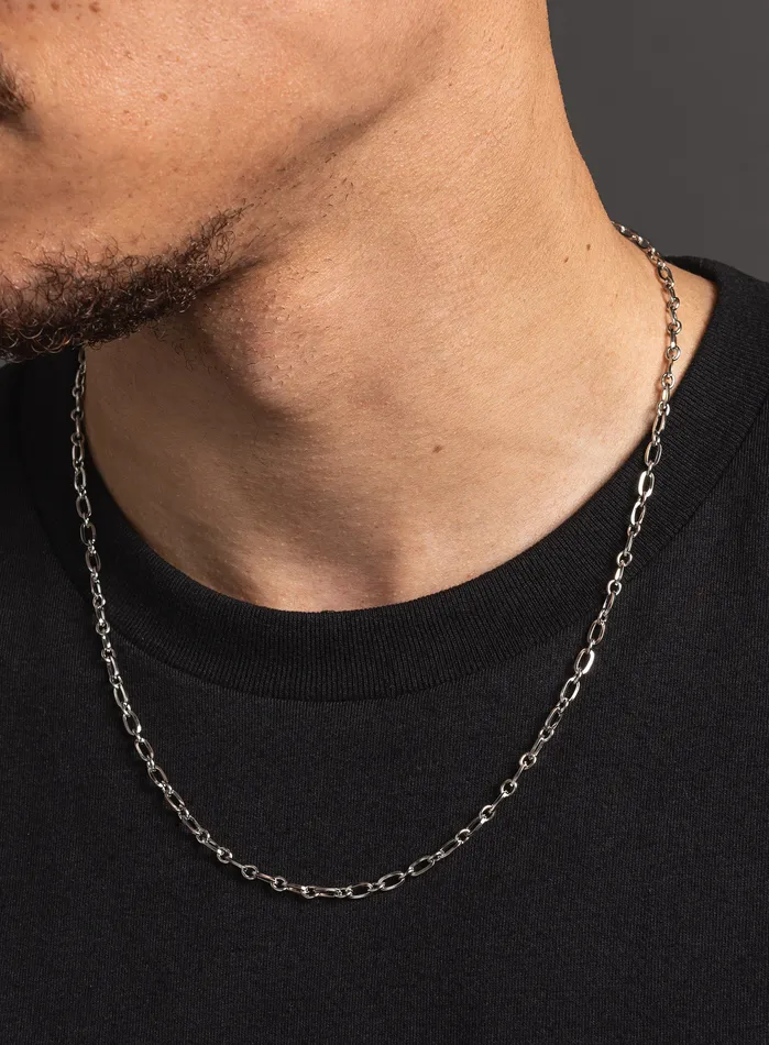 Necklaces WE ARE ALL SMITH Waterproof aStainless Steel Chain 4mm 1 to 1 Cable Chain