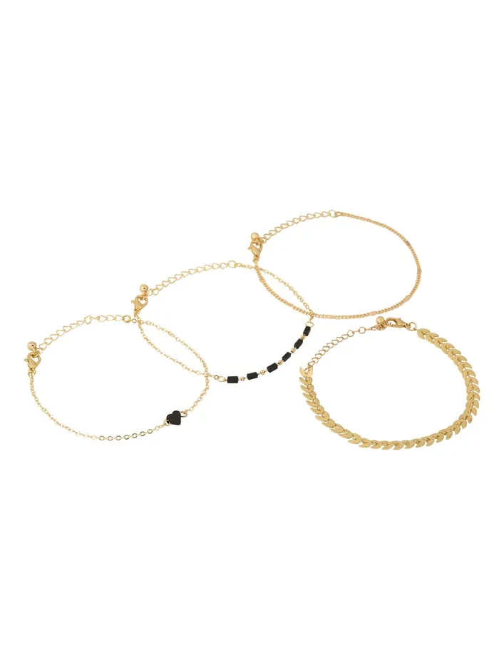 Necklaces Yellow Chimes Bracelet for Women and Girls Fashion Heart Chain Bracelets for Women 4 Pcs Stackable Bead Bracelet Stretch Beaded Layered Bracelet Birthday Gift For girls and Women Yellow Chimes