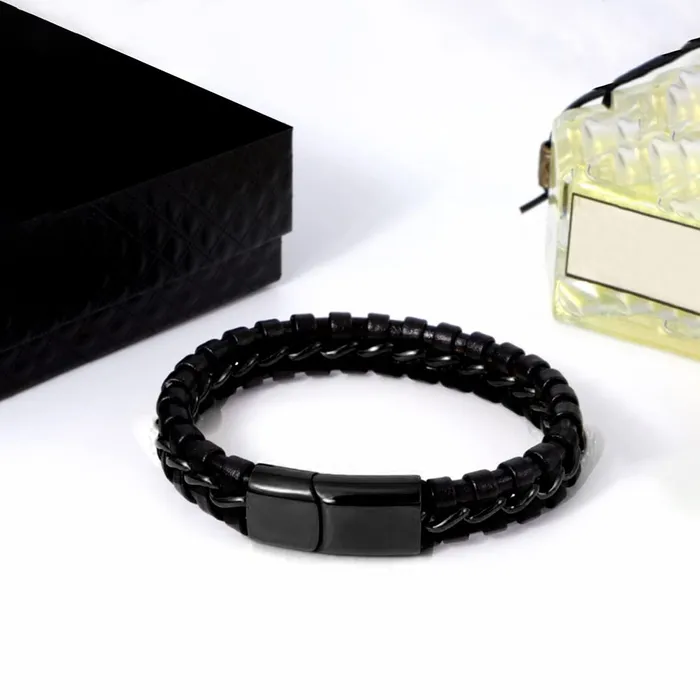 Necklaces Yellow Chimes Bracelets for Men and Boys Black Leather Bracelet for Men MagneticClasp Genuine Leather Wrap Bracelets for Men Birthday Gift for Men and Boys Anniversary Gift for Husband Yellow Chimes