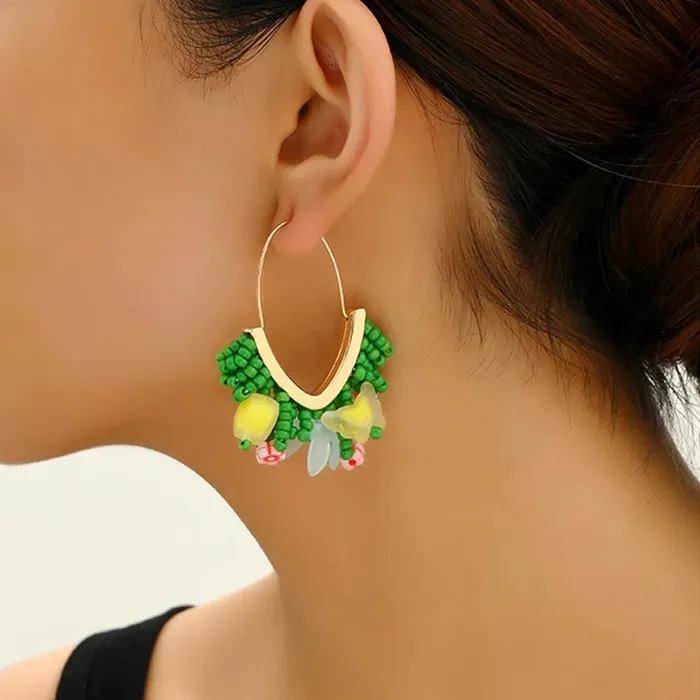 Necklaces Yellow Chimes Earrings for Women and GirlsHoop Earrings for Women Multicolour Earrings for Women Gold Plated Earrings Birthday Gift for Women Anniversary Gift for Wife Yellow Chimes