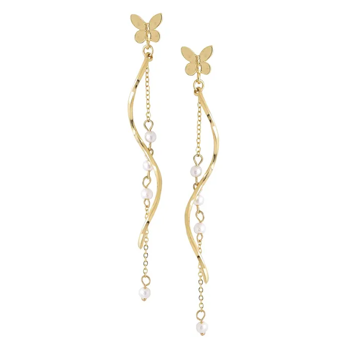 Necklaces Yellow Chimes Earrings For Women Gold Tone Butterfly Shape Stud Twist Wire Drop Dangle Earrings For Women and Girls Yellow Chimes Necklaces Yellow Chimes Earrings For Women Gold Tone Butterfly Shape Stud Twist Wire Drop Dangle Earrings For Women and Girls Yellow Chimes