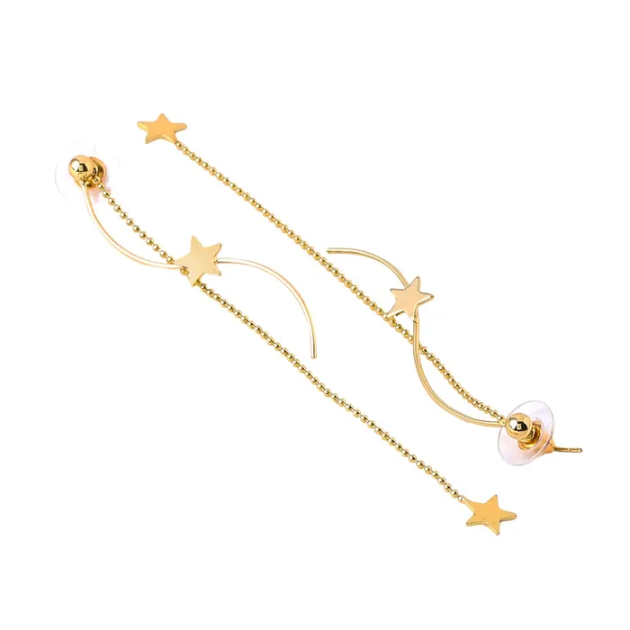 Necklaces Yellow Chimes Earrings For Women Gold Tone Butterfly Shape Stud Twist Wire Drop Dangle Earrings For Women and Girls Yellow Chimes