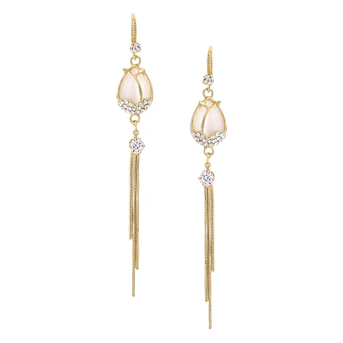 Necklaces Yellow Chimes Earrings For Women Gold Tone Crystal Long Chain Tassel Dangler Earrings For Women and Girls Yellow Chimes Necklaces Yellow Chimes Earrings For Women Gold Tone Crystal Long Chain Tassel Dangler Earrings For Women and Girls Yellow Chimes