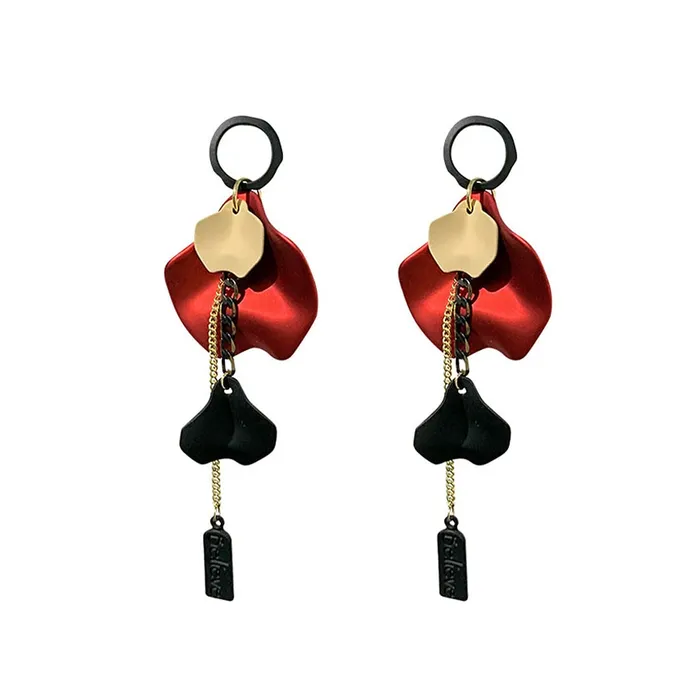Necklaces Yellow Chimes Elegant Latest Fashion Gold Plated Metallic Red Colour Single Flower Petal Design Multicolor Dangler Earrings for Women and Girls Medium YCFJERSNGPTLRD Yellow Chimes Necklaces Yellow Chimes Elegant Latest Fashion Gold Plated Metallic Red Colour Single Flower Petal Design Multicolor Dangler Earrings for Women and Girls Medium YCFJERSNGPTLRD Yellow Chimes