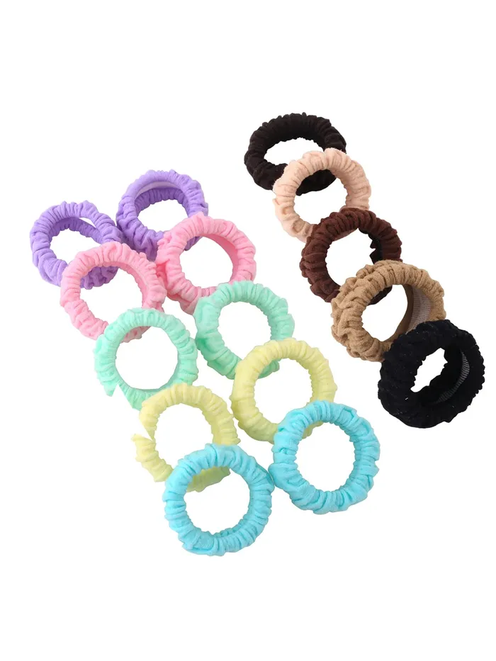 Necklaces Yellow Chimes Hair Rubber Bands for Girls Women Hair Accessories for Girls Set of 30 Pcs Rubberbands Multicolor Soft Stretchy Small Ponytail Holders for Girls Women Yellow Chimes