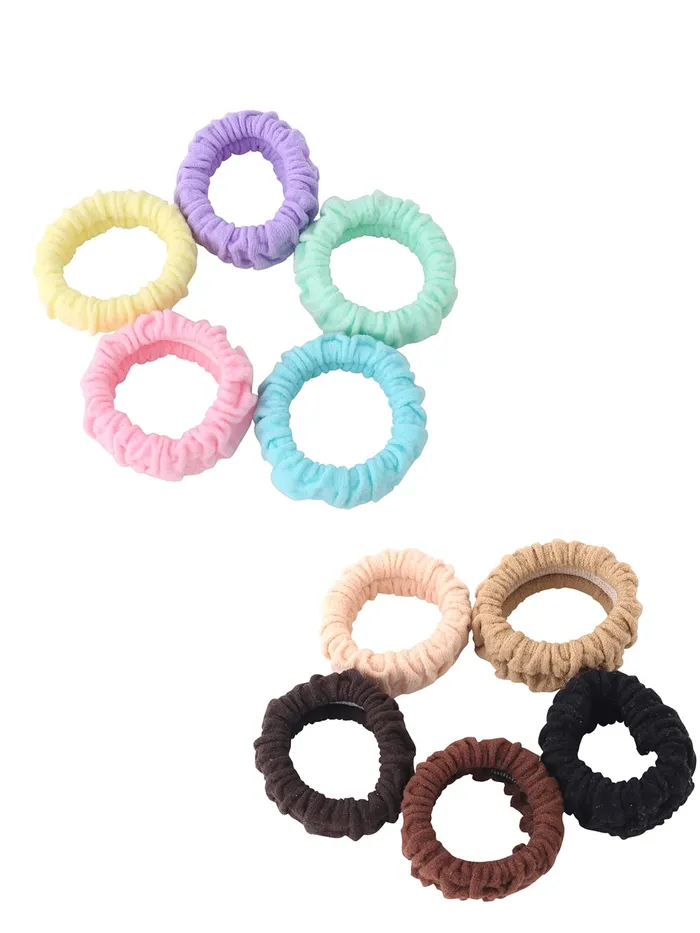 Necklaces Yellow Chimes Hair Rubber Bands for Girls Women Hair Accessories for Girls Set of 30 Pcs Rubberbands Multicolor Soft Stretchy Small Ponytail Holders for Girls Women Yellow Chimes