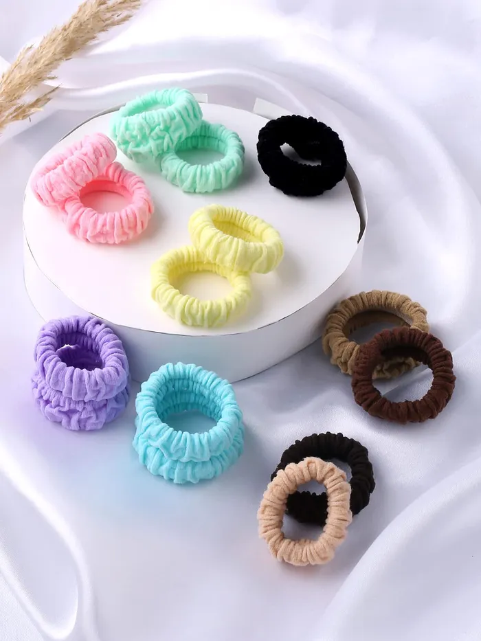 Necklaces Yellow Chimes Hair Rubber Bands for Girls Women Hair Accessories for Girls Set of 30 Pcs Rubberbands Multicolor Soft Stretchy Small Ponytail Holders for Girls Women Yellow Chimes