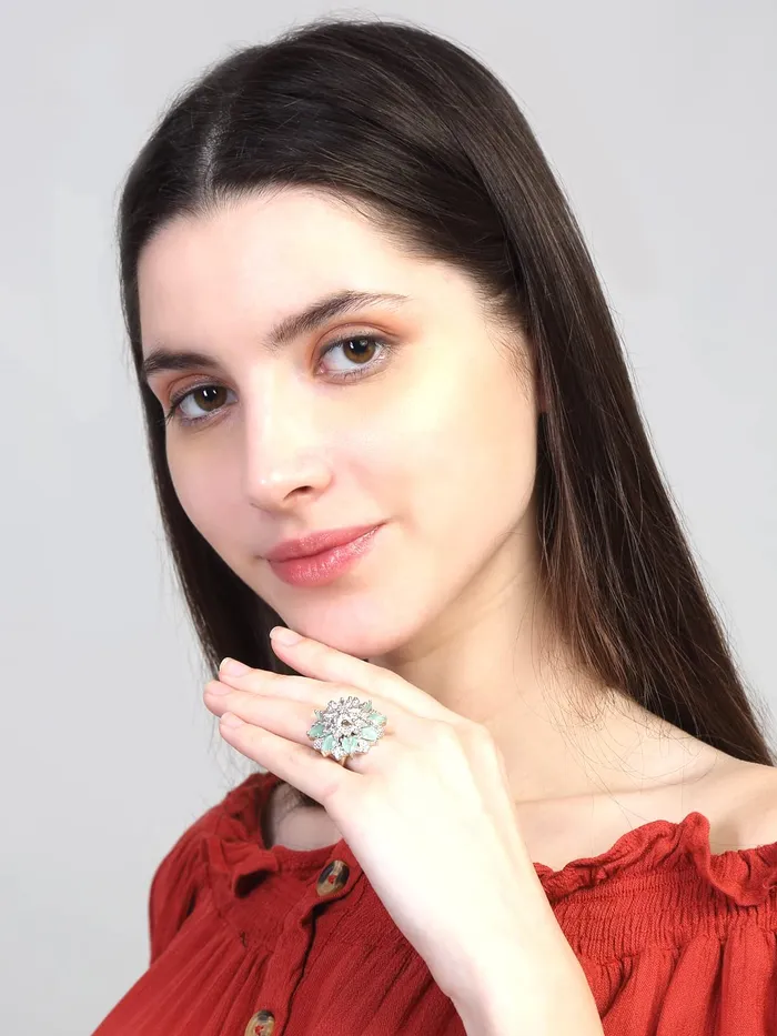 Necklaces Yellow Chimes Rings for Women American Diamond Ring RhodiumPlated Crystal ADStudded Floral Finger Ring For Women and Girls RG 1 Yellow Chimes Necklaces Yellow Chimes Rings for Women American Diamond Ring RhodiumPlated Crystal ADStudded Floral Finger Ring For Women and Girls RG 1 Yellow Chimes