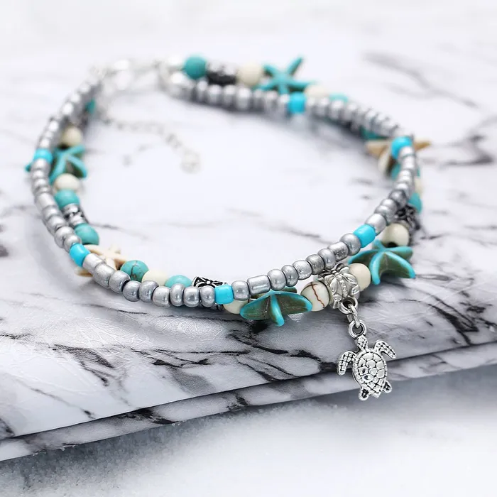 Necklaces Yellow Chimes Yellow Chimes Anklets for Women and Girls Blue Anklets for Women Beaded Charm Anklets for Women Birthday Gift For Girls and Women Anniversary Gift for Wife