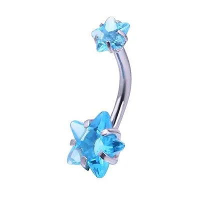 Necklaces Yellow Chimes Yellow Chimes Belly Button Rings for Women Body Piercing Jewelry Stainless Steel 2 Pcs Crystal Navel Piercing Jewelry for Women and Girls
