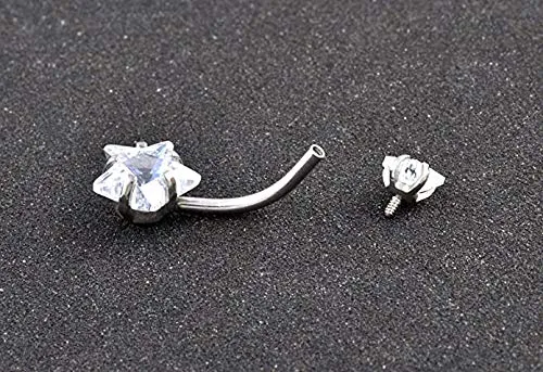 Necklaces Yellow Chimes Yellow Chimes Belly Button Rings for Women Body Piercing Jewelry Stainless Steel 2 Pcs Crystal Navel Piercing Jewelry for Women and Girls