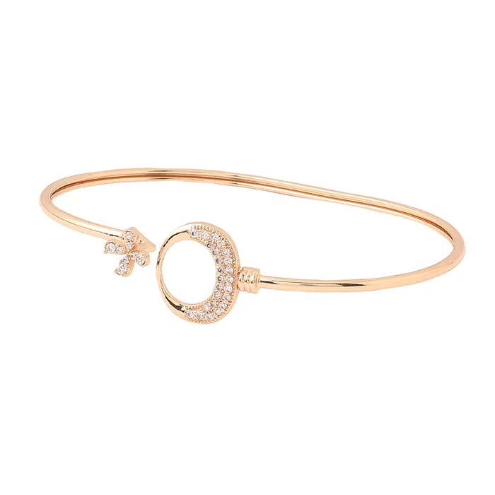Necklaces Yellow Chimes Yellow Chimes Bracelet for Women and Girls Crystal Bracelets for Girls Rose Gold Plated Floral Designed Crystal Bracelet Birthday Gift For girls and women Anniversary Gift for Wife