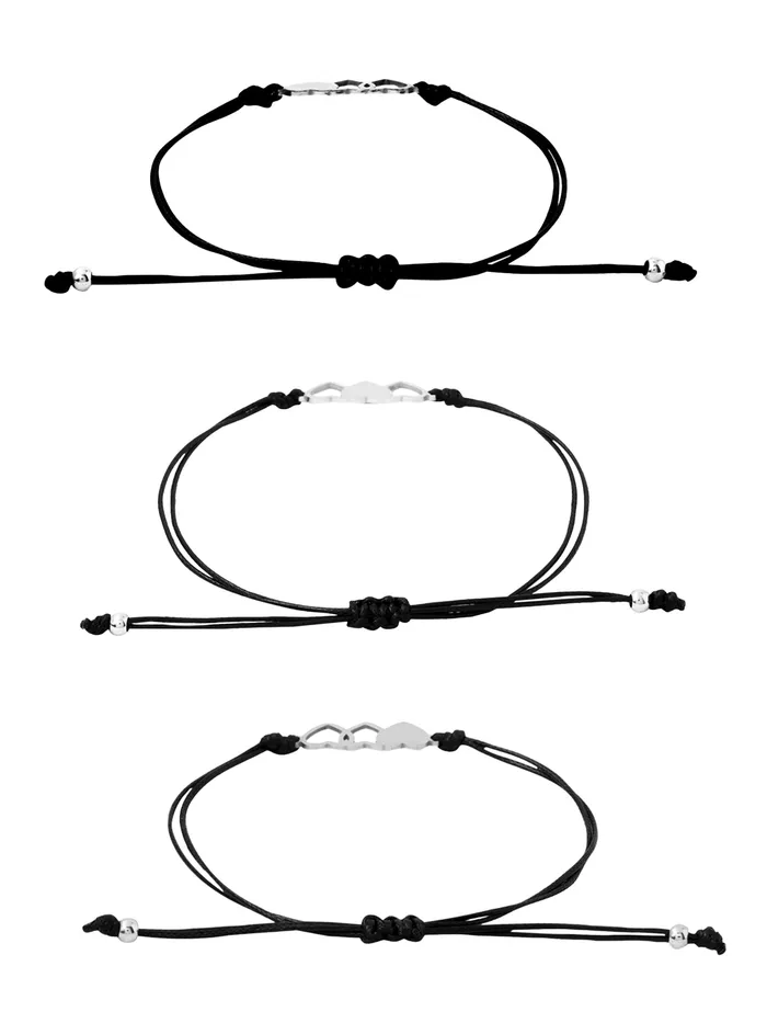 Necklaces Yellow Chimes Yellow Chimes Bracelet for Women and Girls Fashion Silver Sister Bracelets for Women Girls 3 Pcs Heart Shaped Best Sister Bracelets Set Gift for Sister Bracelets Combo