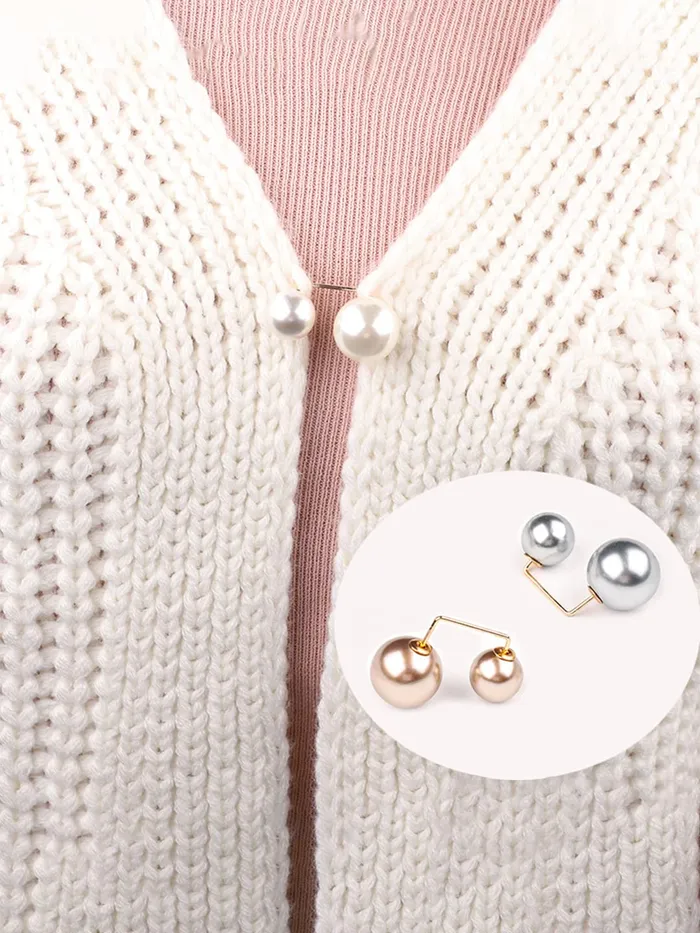 Necklaces Yellow Chimes Yellow Chimes Brooch for Women and Girls 6 Pcs Pearl Brooch Pins Sweater Shawl Clips Collar Safety Pin Clothing Dresses Decoration Accessories Birthday Gift for Girls and Women
