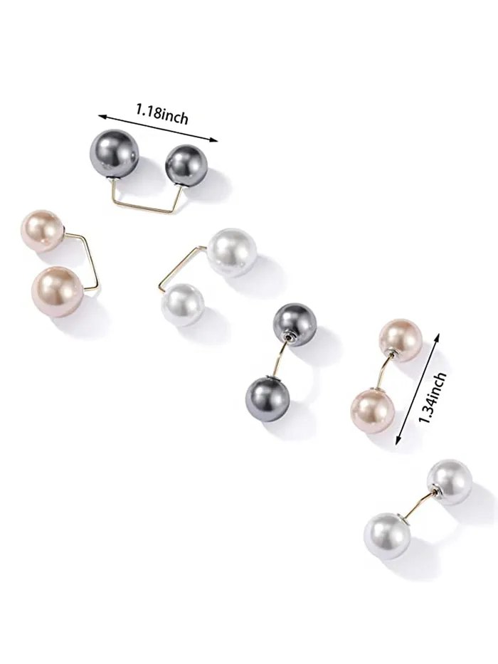Necklaces Yellow Chimes Yellow Chimes Brooch for Women and Girls 6 Pcs Pearl Brooch Pins Sweater Shawl Clips Collar Safety Pin Clothing Dresses Decoration Accessories Birthday Gift for Girls and Women
