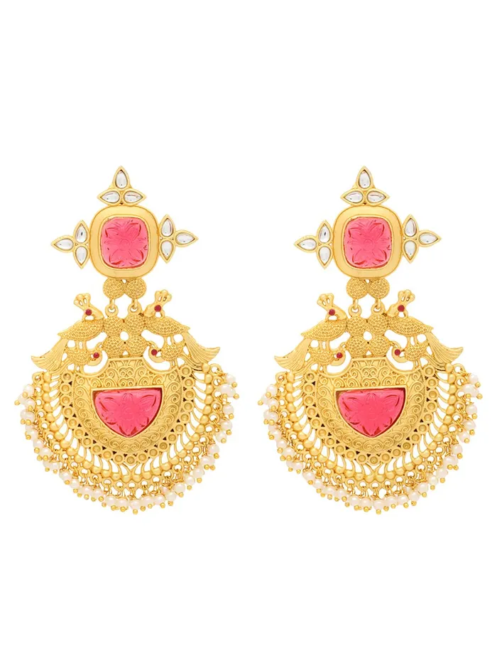 Necklaces Yellow Chimes Yellow Chimes Chandbali Earrings for Women Traditional Gold Plated Peacock Shaped Long Chand Bali Earrings for Women and Girls Necklaces Yellow Chimes Yellow Chimes Chandbali Earrings for Women Traditional Gold Plated Peacock Shaped Long Chand Bali Earrings for Women and Girls