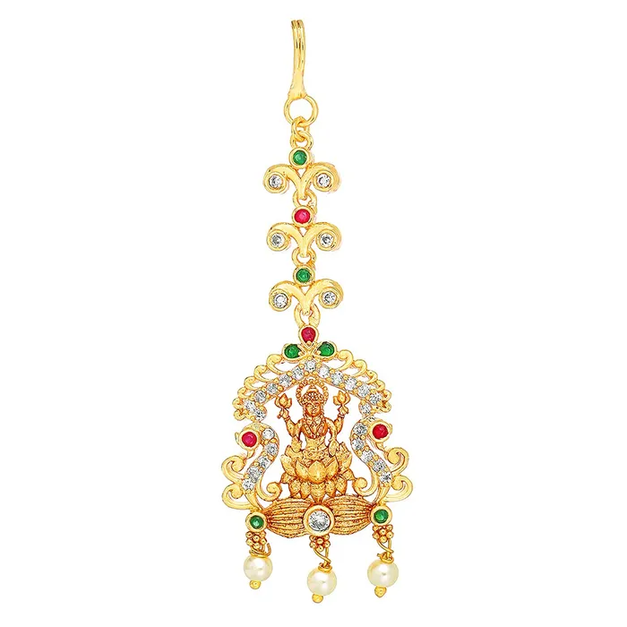 Necklaces Yellow Chimes Yellow Chimes Classic ADAmerican Diamond Studded Gold Plated Lakshmi Design Maang Tikka for Women and Girls Multicolor Medium Necklaces Yellow Chimes Yellow Chimes Classic ADAmerican Diamond Studded Gold Plated Lakshmi Design Maang Tikka for Women and Girls Multicolor Medium