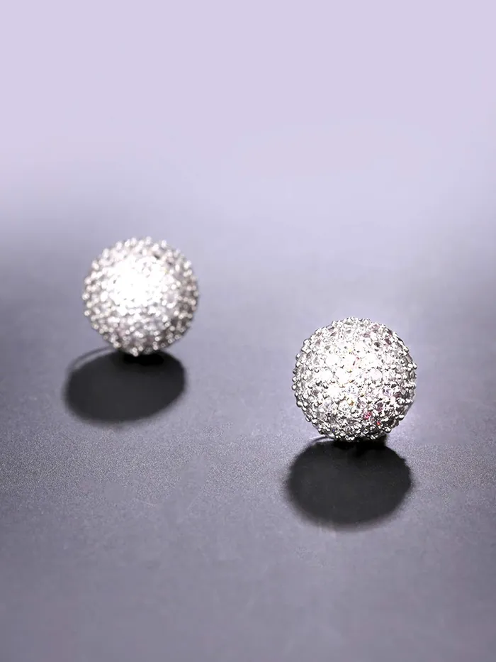 Necklaces Yellow Chimes Yellow Chimes Classic White ADAmerican Diamond Studded 18k Gold Plated HandCrafted Circle Stud Earrings for Women Girls