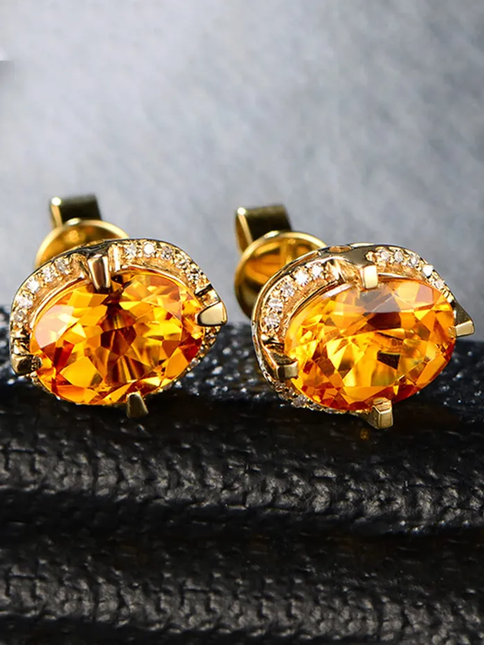 Necklaces Yellow Chimes Yellow Chimes Earrings for Women with Yellow Crystal Studded Goldtoned Glamour Spark Stud Earrings For Women Girls