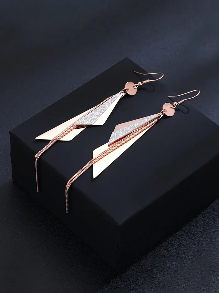 Necklaces Yellow Chimes Yellow Chimes Geometric Minimal Dangler Earrings For Women Girls ER 4