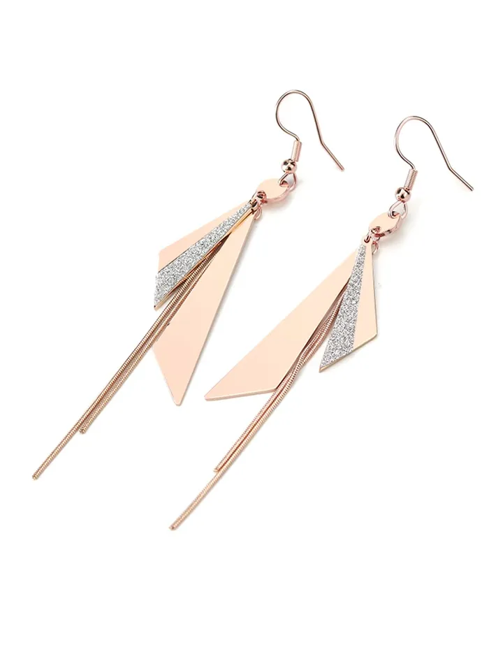 Necklaces Yellow Chimes Yellow Chimes Geometric Minimal Dangler Earrings For Women Girls ER 4